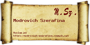 Modrovich Szerafina névjegykártya